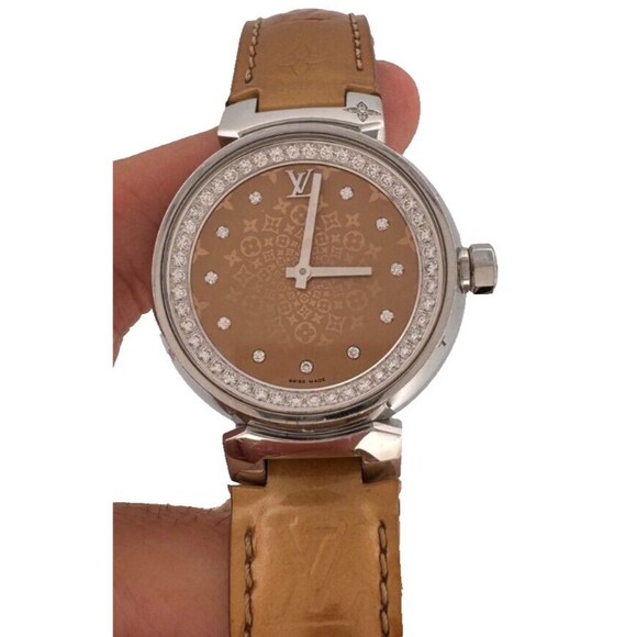 Tambour Q13MS Diamond Beige Dial Ladies Watch - Picture 1 of 6